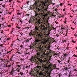 Crocheted baby blanket